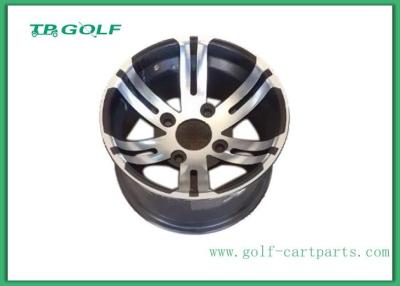 China 12 Inch Aluminum Matte Black Wheels Silver Color For Golf Cart 12x7