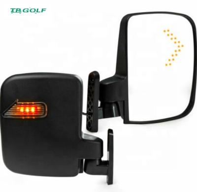 China Fully Adjustable Golf Cart Side Mirrors With Turn Signal Lights 2 Pounds Weight for sale