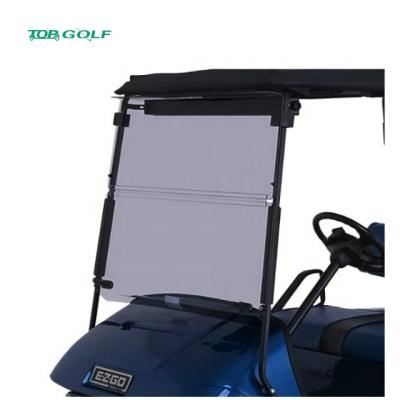 China Fold Down Impact Resistant Acrylic Golf Cart Split Windshield for sale