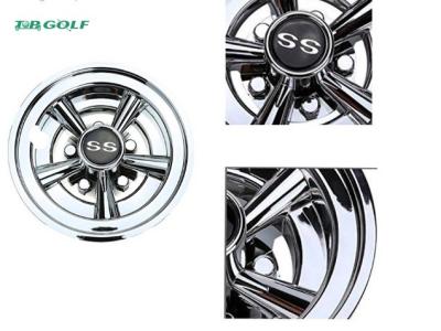 China Split Spoke Chrome Golf Cart Wheel Covers Golf Cart Parts And Accessories for sale