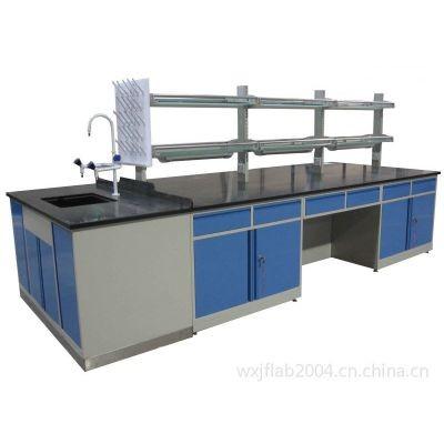 Chine Economical steel Wood Lab Island Bench / Lab Center Bench With Aluminum alloy handle à vendre