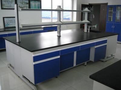 Chine Blue Stable Steel / Wood 16mm MDF Laboratory Wall Bench WithAluminum Alloy Handle à vendre