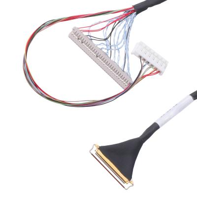 China Custom 40 Pin Lvds Cable Assembly 0.5mm Pitch lcd lvds cable Horizontal mating type micro-coaxial connector for sale