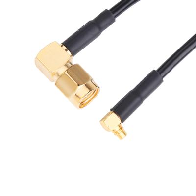 China Micro Rg174 Cable Assembly R/A Sma Male Plug To Ra Mmcx Male Plug for sale