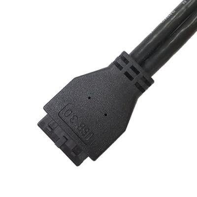 China Montagem do painel de USB 3,0 um x2 ao chicote de fios de 20 Pin Header Motherboard Custom Wire à venda