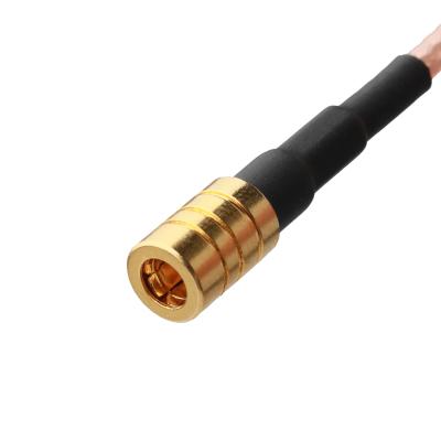 China SMB-75 (750hm) A SMB- (50ohm) para el cable de cobre amarillo del escudo de Brown del Teflon del material RG179 para 75ohm en venta