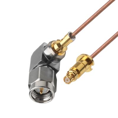 China Vita  67 Smpm Straight Semi Rigid Coaxial Cable Jack To Ra Sma Plug Right Angle Plug Connector Sro47 for sale