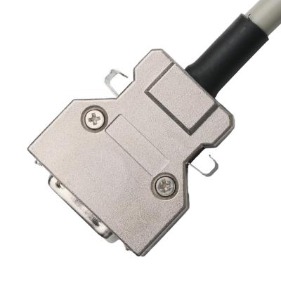 China Hd D-Sub To Mdr Plug Connector Cabel 14p*28 Awg Od 7.0mm Beige Pvc Jack for sale