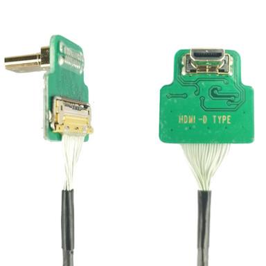 中国 ROHS HDMI-D アダプター マイクロエルボウヘッド HDMI-D TO CABLINE®-CA 20525-030E-02 販売のため