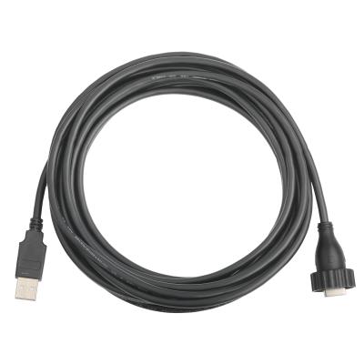 China Interfaz impermeable USB2.0 tipo A masculino tipo M para cable USB2.0 cable de conexión de datos fijos industriales para vehículo en venta