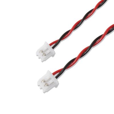 China JST Wire Harness XHP-2 Connector cable 22AWG UL1007 Black Red 2P Glued Cable for sale