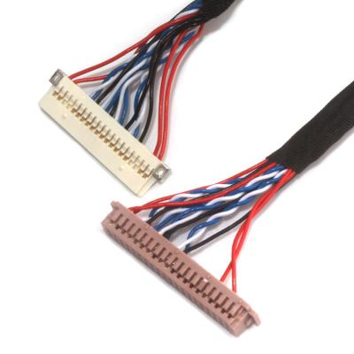 China UL Micro Coax Cable Assemblies , JAE HRS Lvds Cable 30 Pin Fi X30 To Df13 30ds 1.25c for sale