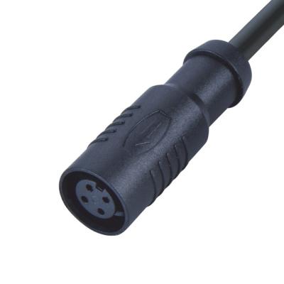 China MA12F4I Circular Plug Connector , Snap in 4 Pin Round Female Connector cable for sale
