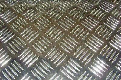 China 5 Bar Aluminium Chequer Plate Tread Sheet Continuous Casting for Car and Ship for sale