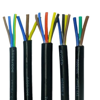China Medium Voltage H07FN-F Rubber Cable 3x4mm2 Copper Conductor 3 Cores Wire for Equipment Machine Construction for sale