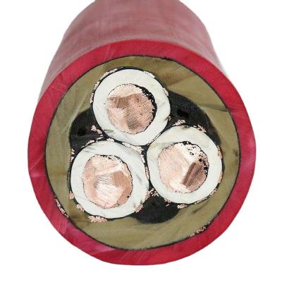 China Best Copper Conductor SHD-GC 3x4/0 2x1 1x4AWG 8KV TPU Mining Cable with PVC Jacket for sale