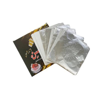 China Customized Length Aluminium Foil Paper Hookah Foil 0.03MM For All Hookah 50 pcs Pack for sale