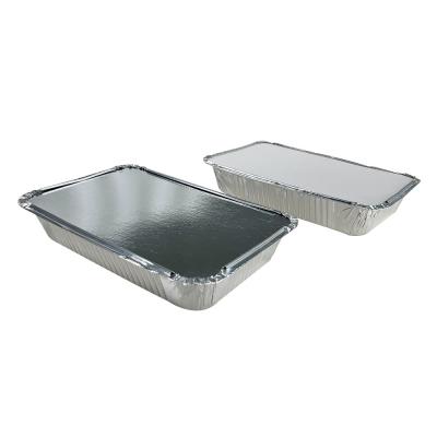 China Food Packing Oblong Aluminum Container with Lids and Environmental Friendly Advantage for sale