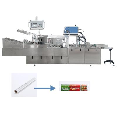 China 20m3/hour Air Consumption Automatic Aluminum Foil Roll Wrapping and Cartoning Machine for sale