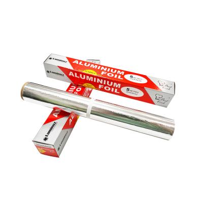 China 30 micrones de papel de papel de papel de aluminio 10m con superficie lubricada para el embalaje de alimentos en venta