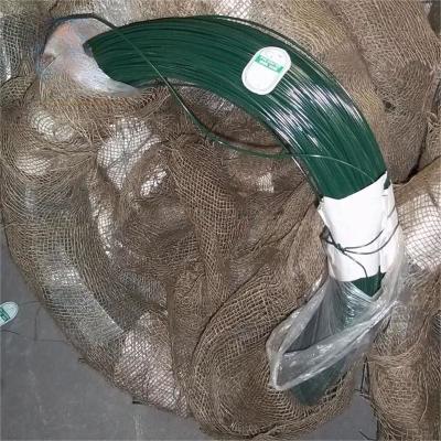 China Color Green Pvc Coated Galvanized Iron Wire , 1.2mm Plastic Coated Binding Wire for sale