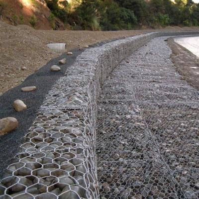 China Heavy Galvanized Gabion Wire Mesh Double Twisted Woven Walls 6×8cm For Flood Control for sale