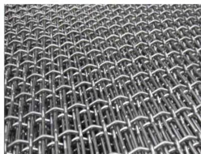 China Knurled Stainless Steel Mesh BBQ Intercrimp Wire Mesh 22mm for sale