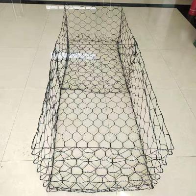China PET Stone Cage Wire Mesh Net 100x120mm Gabion Stone Fence for sale
