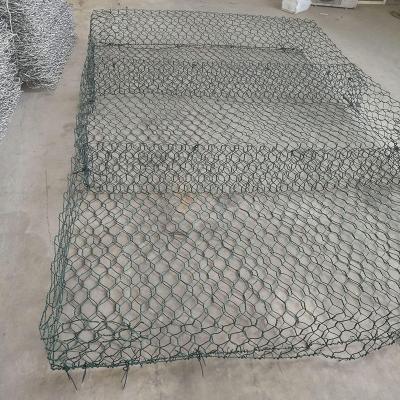China 60x80mm Stone Cage Wire Mesh PET Polyester Slope Protection Gabion Wall Baskets for sale