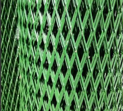 China Plastic Sprayed Green Expanded Wire Mesh Diamond Shaped 20x40mm for sale