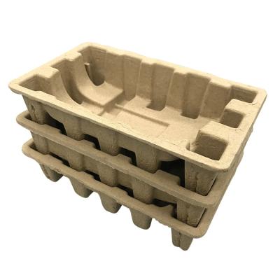 China Smoothly Biodegradable Moulded Pulp Tray Customized Box Inner Packaging Insert for sale