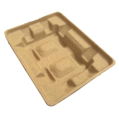 China Recyclable Moulded Pulp Tray Biodegradable Thermoformed Paper Trays for sale