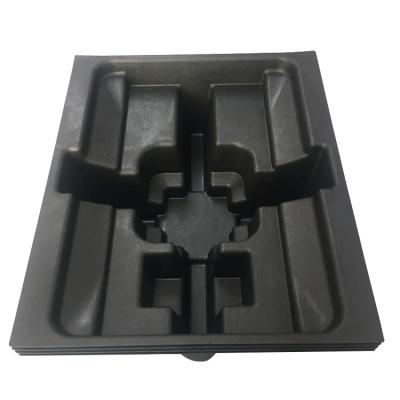 China Black Colored Paper Trays Wet Pressing 1mm Thickness Compostable For Skincare for sale