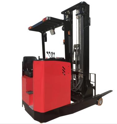 China Stand-on type for large capacity high lift reach stacker trucks for sale