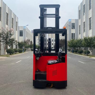 China Full Electric Reach Forklift Truck 1.5t 3m Steering Wheel Cds 1530 Battery Reach Jack for sale