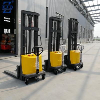 China Standing 1500kg Automatic High Lift Semi Electric Pallet Stacker for sale