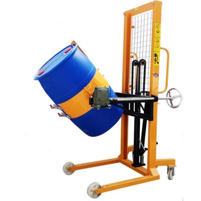 China Manual 1.5kwh 400KG Hydraulic Forklift Drum Tilter Equipment for sale