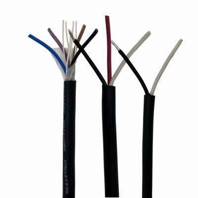 China 2 Core 18 AWG Stranded Tinned Copper Black PUR Jacket Cables for sale