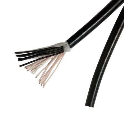 China 24AWG Multi Cores TPE Insulated Sheath Flexible Electrical Black Cable for sale