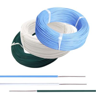 China 22AWG Heat Resistant Silver Plated Copper Extruded PFA Insulation Wire for sale