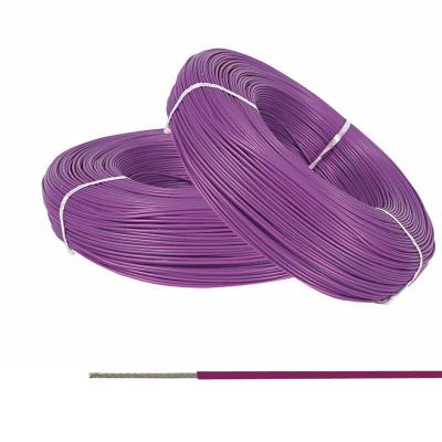 China Stranded FEP high temperature Tinned Copper Wire 14 Awg Purple Color 200C for sale