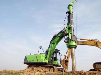 China Customized Hydraulic Borehole Drilling Pile Driving Rig 5.6kw/H 50 KN.M Torque for sale