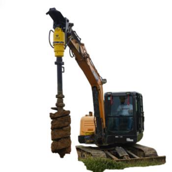 China 6-8t Excavator Backhoe Hydraulic Earth Auger Drill With S5 Auger for sale