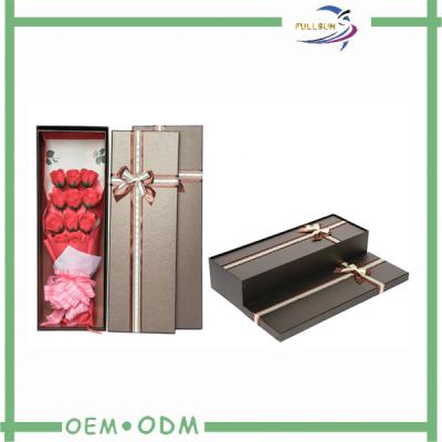 China Large Flower Gift Boxes Strong Floral Delivery Boxes Packaging With Ribbon for sale