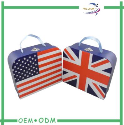 China Paper Suitcase Candle Box Packaging With UK National Flag , Packaging For Candles for sale