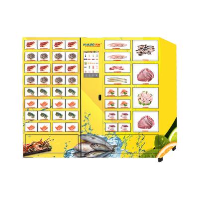 China Refrigerated Locker Vending Machine Seafood Birthday Cakes Fresh Food Vending Machine Lockers for sale