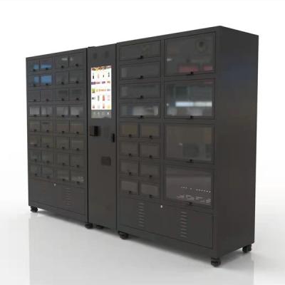 Китай Охлаждая шкаф торгового автомата для морепродуктов со шкафчиками автомата экрана касания 21,5 дюймов охлаждая продается