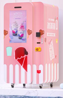 China Máquina de venda automática do creme de Logo Free Customization Liquid Ice com tela táctil e o leitor de cartão grandes à venda