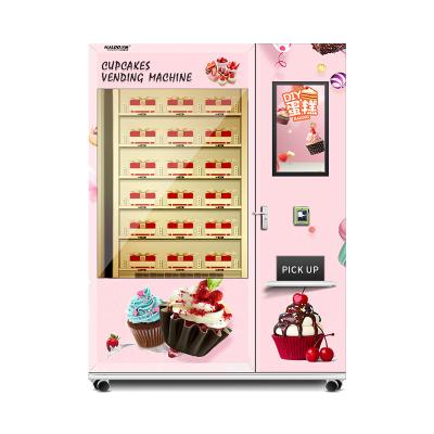 China máquina expendedora automática de la pantalla táctil de la máquina expendedora de la torta del servicio del uno mismo 24h para la torta en venta