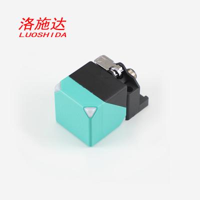 China Corpo curto plástico indutivo retangular do sensor de proximidade Q40 do fio da C.C. 3 para uma detecção de 360 graus à venda